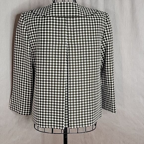 LIZ CLAIBORNE Brown Polka Dotted Suit Jacket Size 4 - Picture 5 of 7